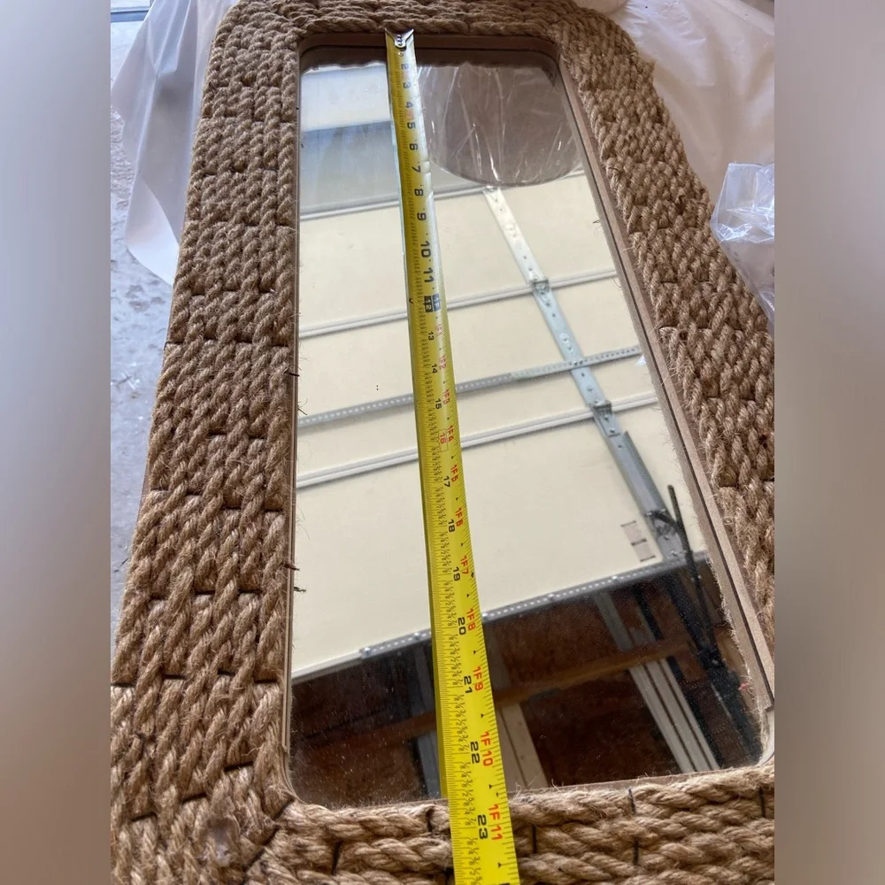Twine framed mirror